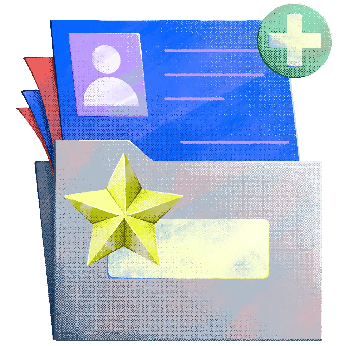 117-Folder-Star-Trust-Confident-documents-Profile-Employee-add-Hiring