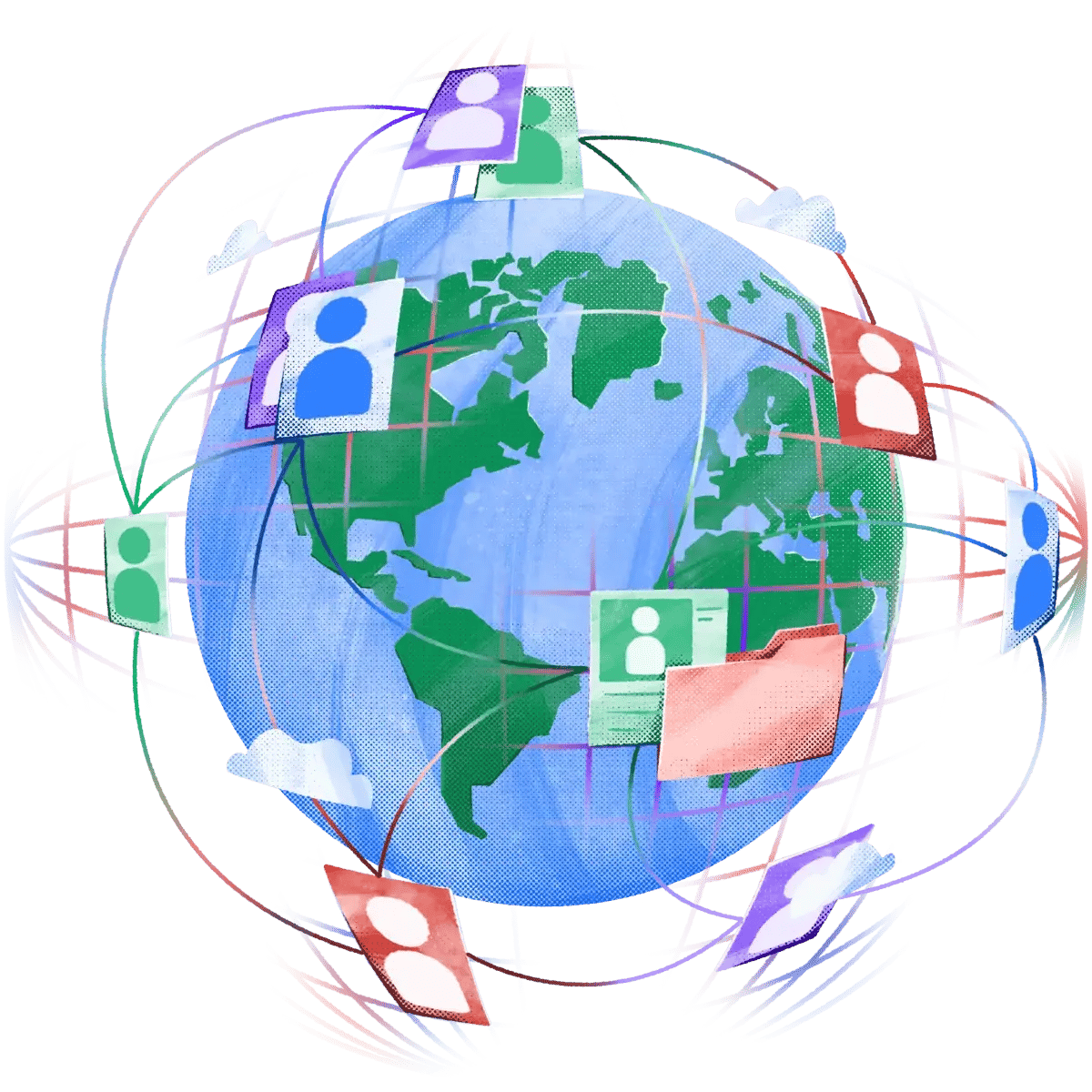 27-Planet_earth-People_icon-Wire_globe-Clouds-Profile