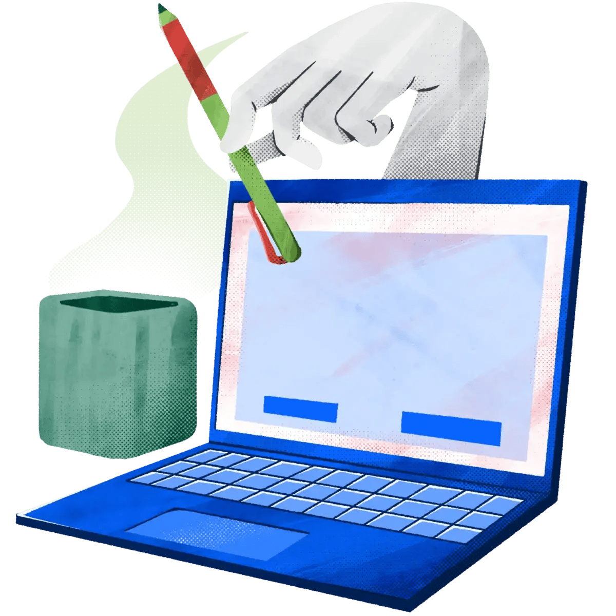 03-Laptop_hot-cup_Hand-with-pen