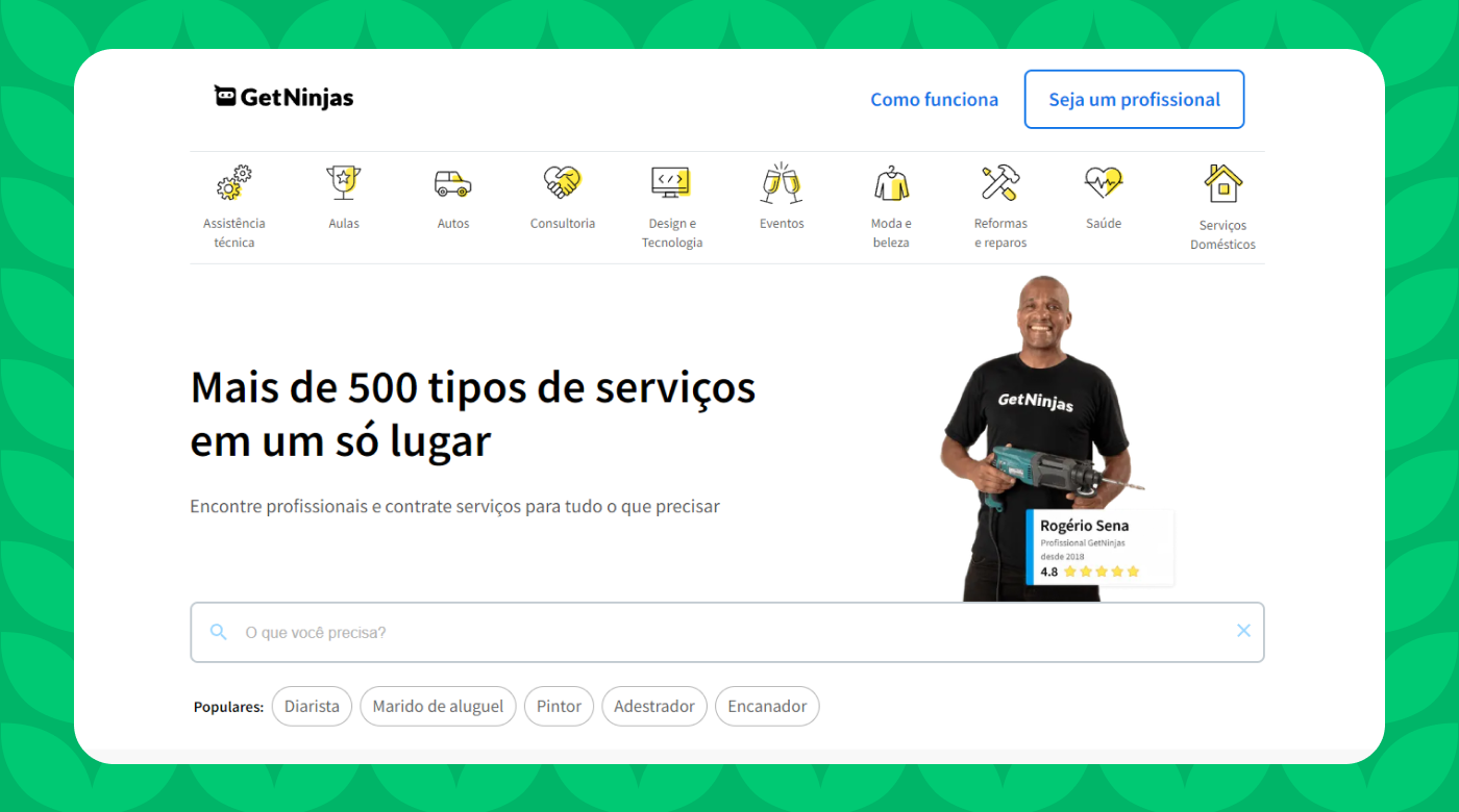 GetNinjas home page