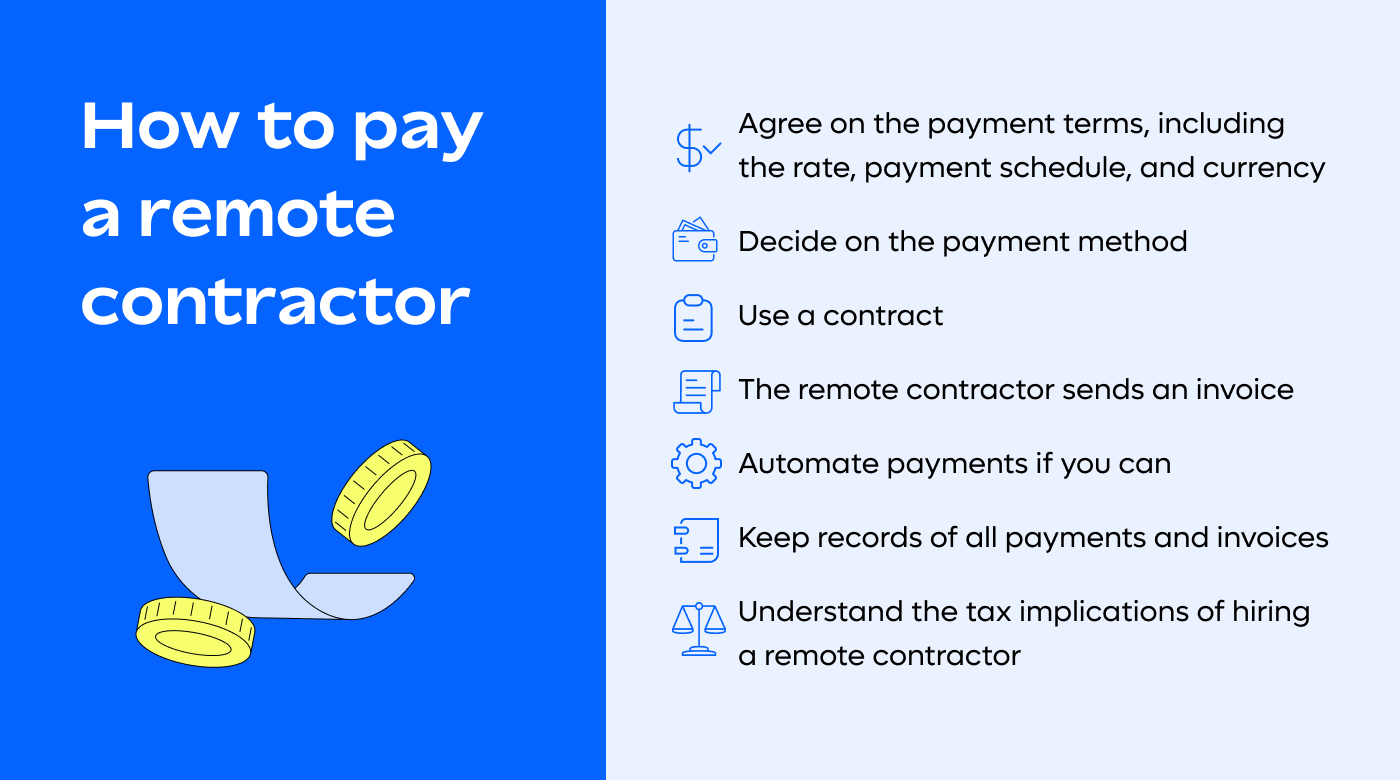 How to pay remote contractors