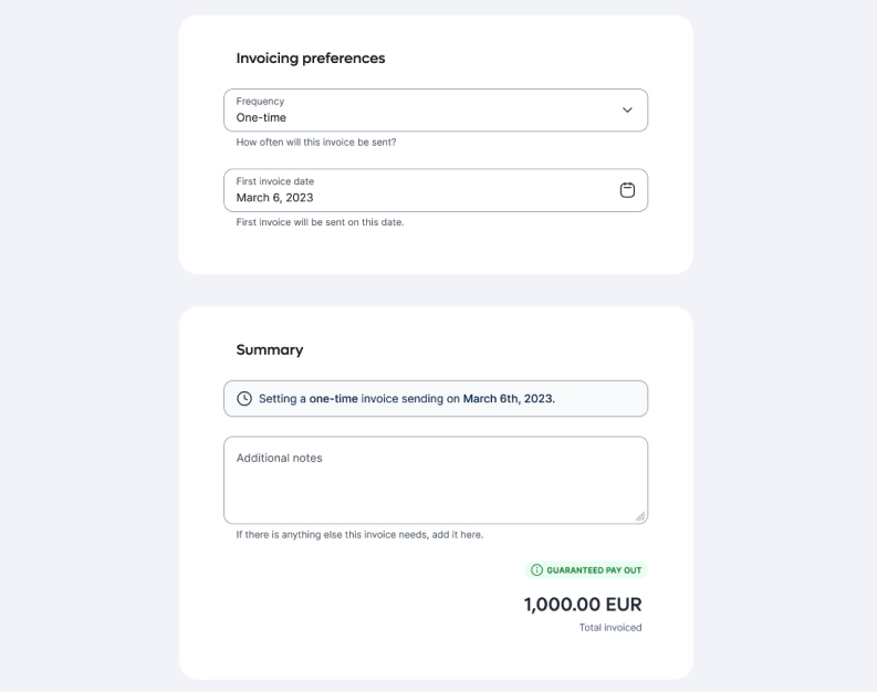 Recurring invoices