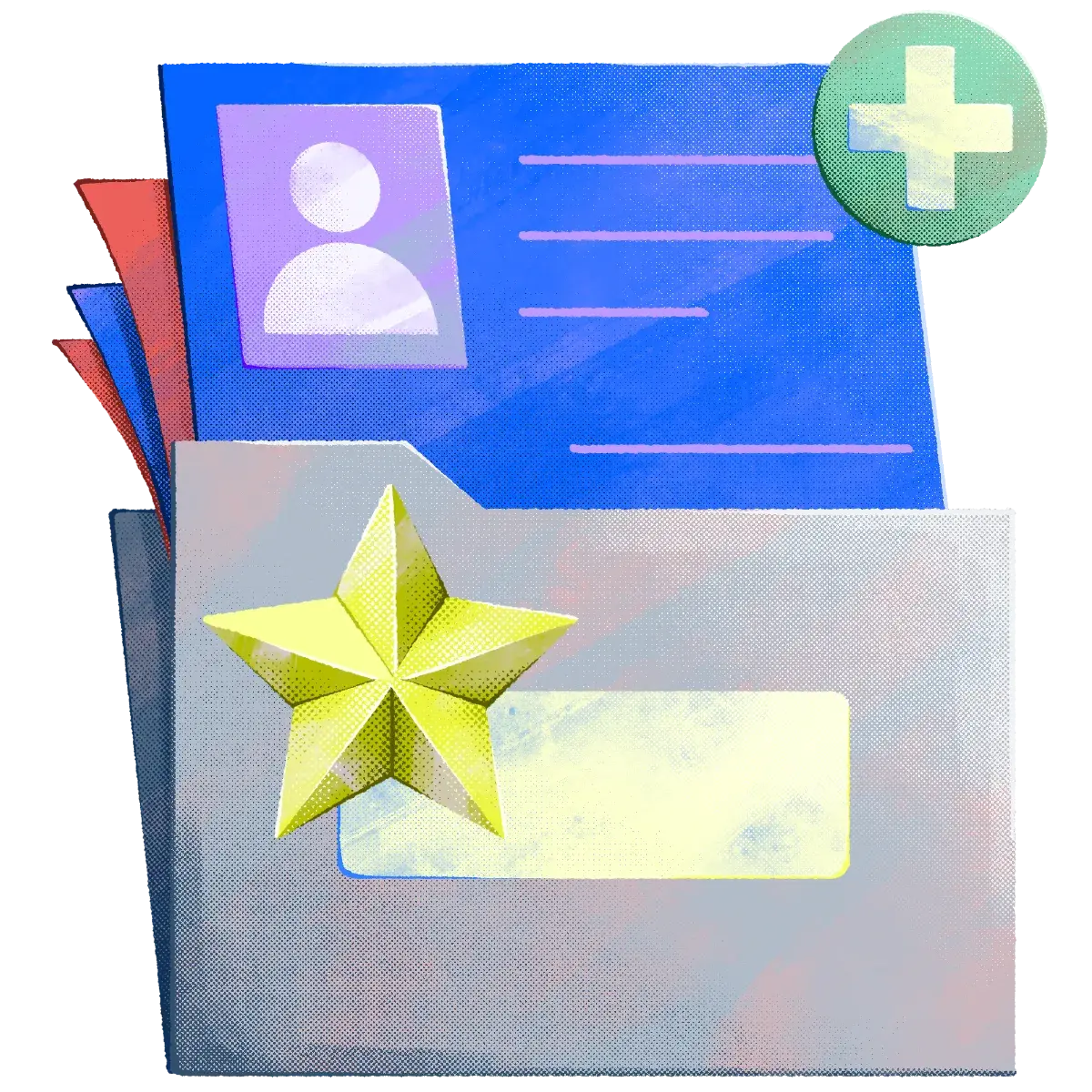 117-Folder-Star-Trust-Confident-documents-Profile-Employee-add-Hiring