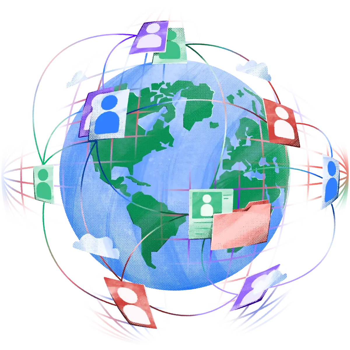 27-Planet_earth-People_icon-Wire_globe-Clouds-Connection-Profile