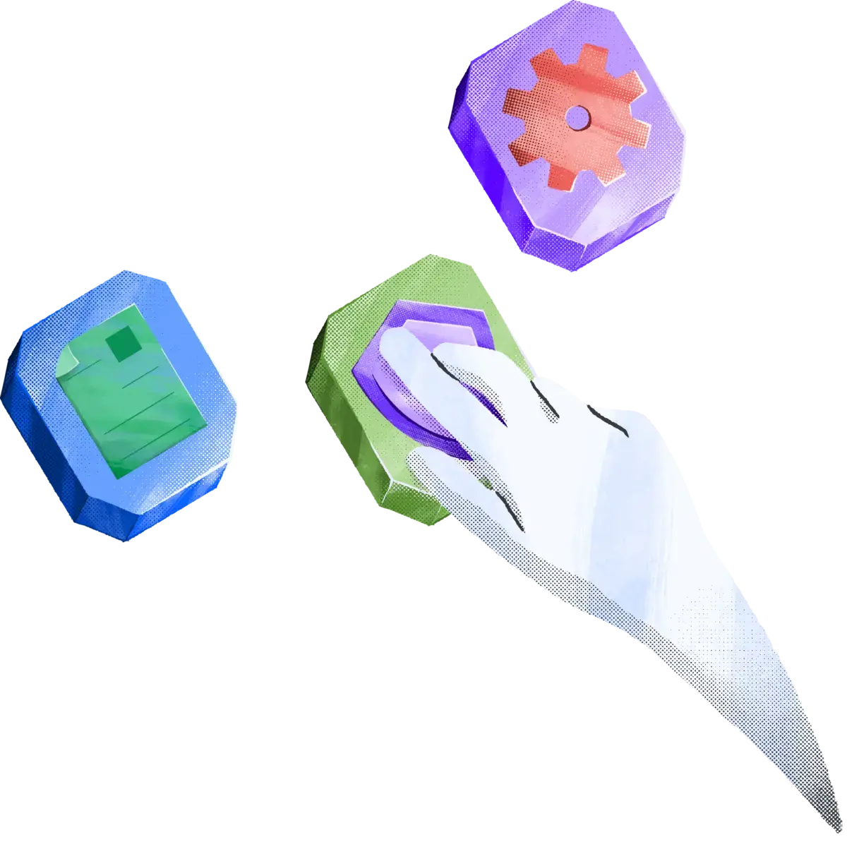 40-Hand-Choose-Picking-tablets-cog-Paper-Sheild
